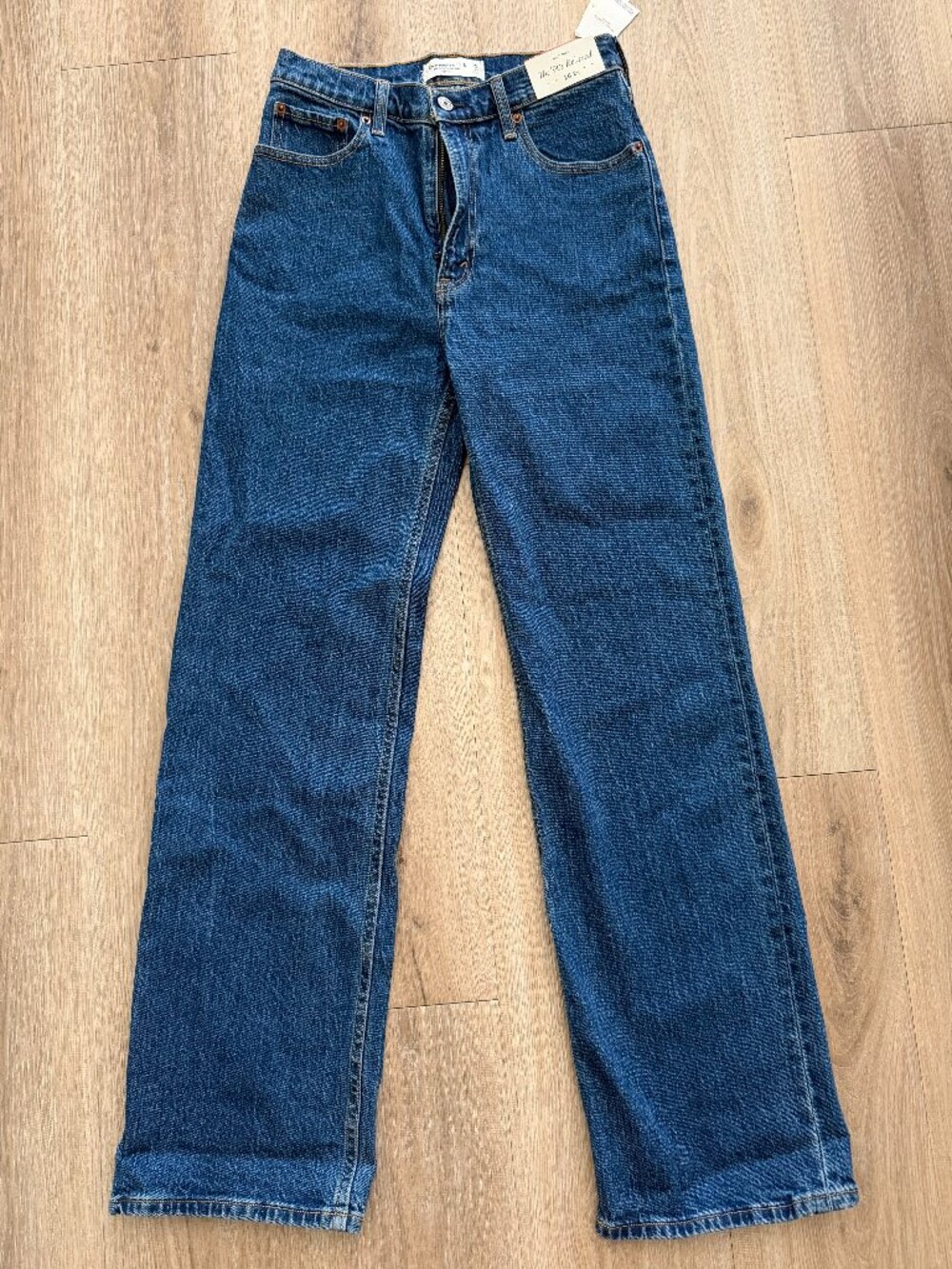 Abercrombie & Fitch Classic Straight-Leg Blue Jeans
